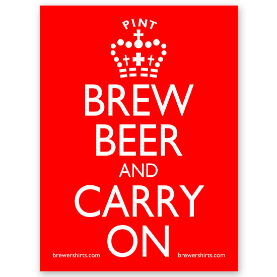Brew Beer and Carry On Sticker